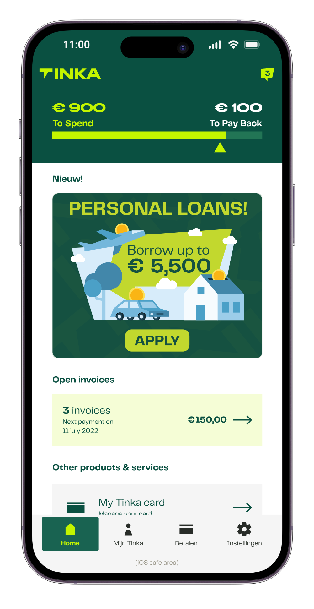 Tinka App Banner