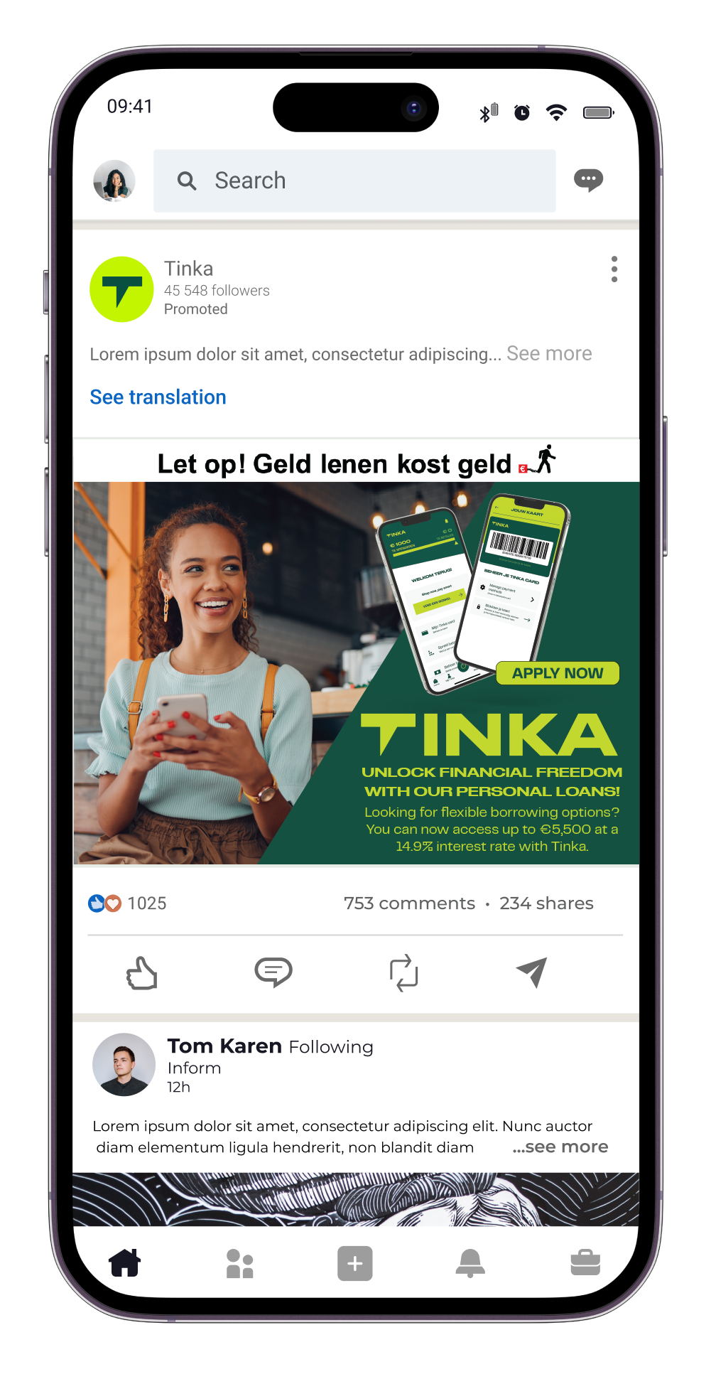 Tinka Social Media