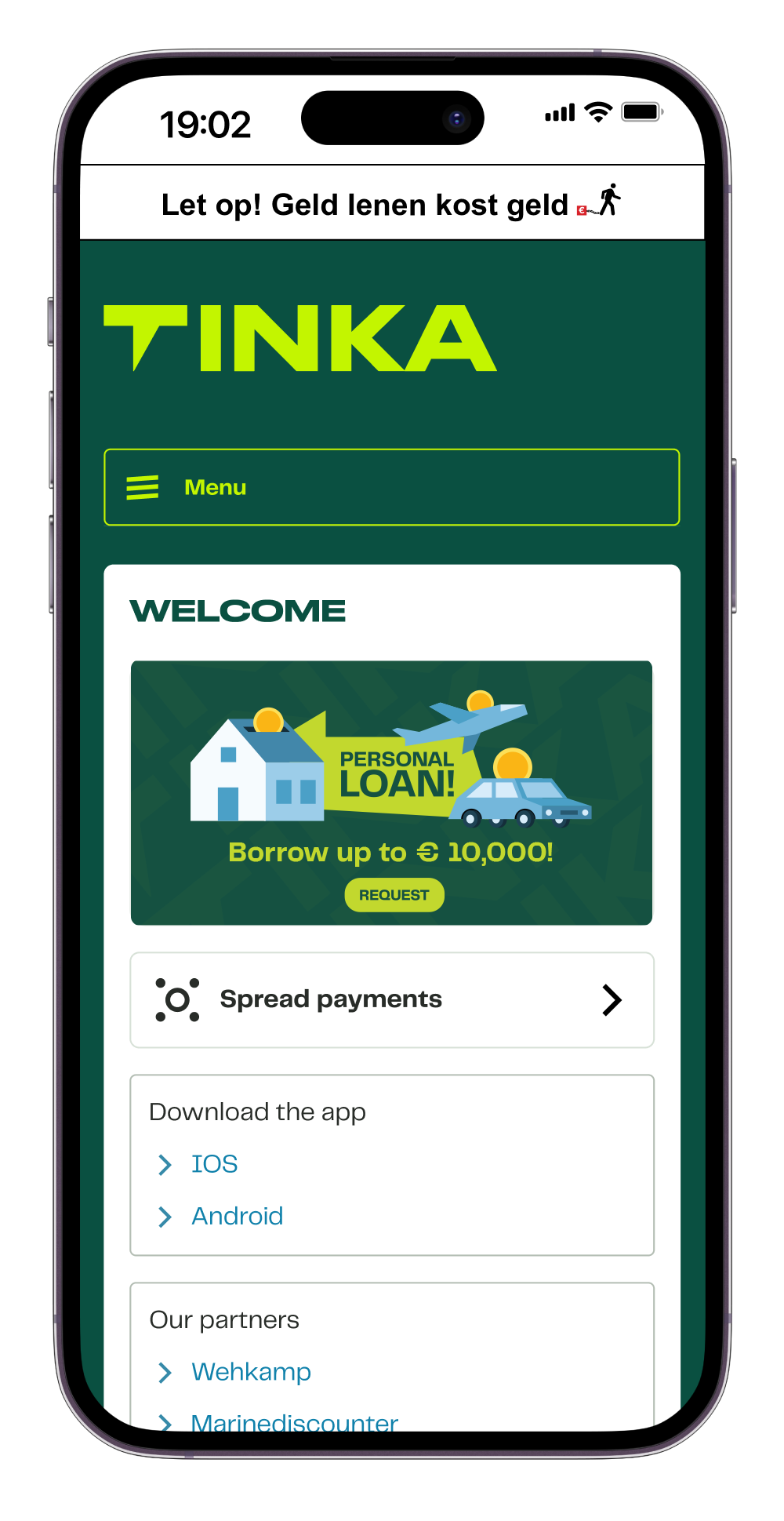 Tinka Mobile Banner
